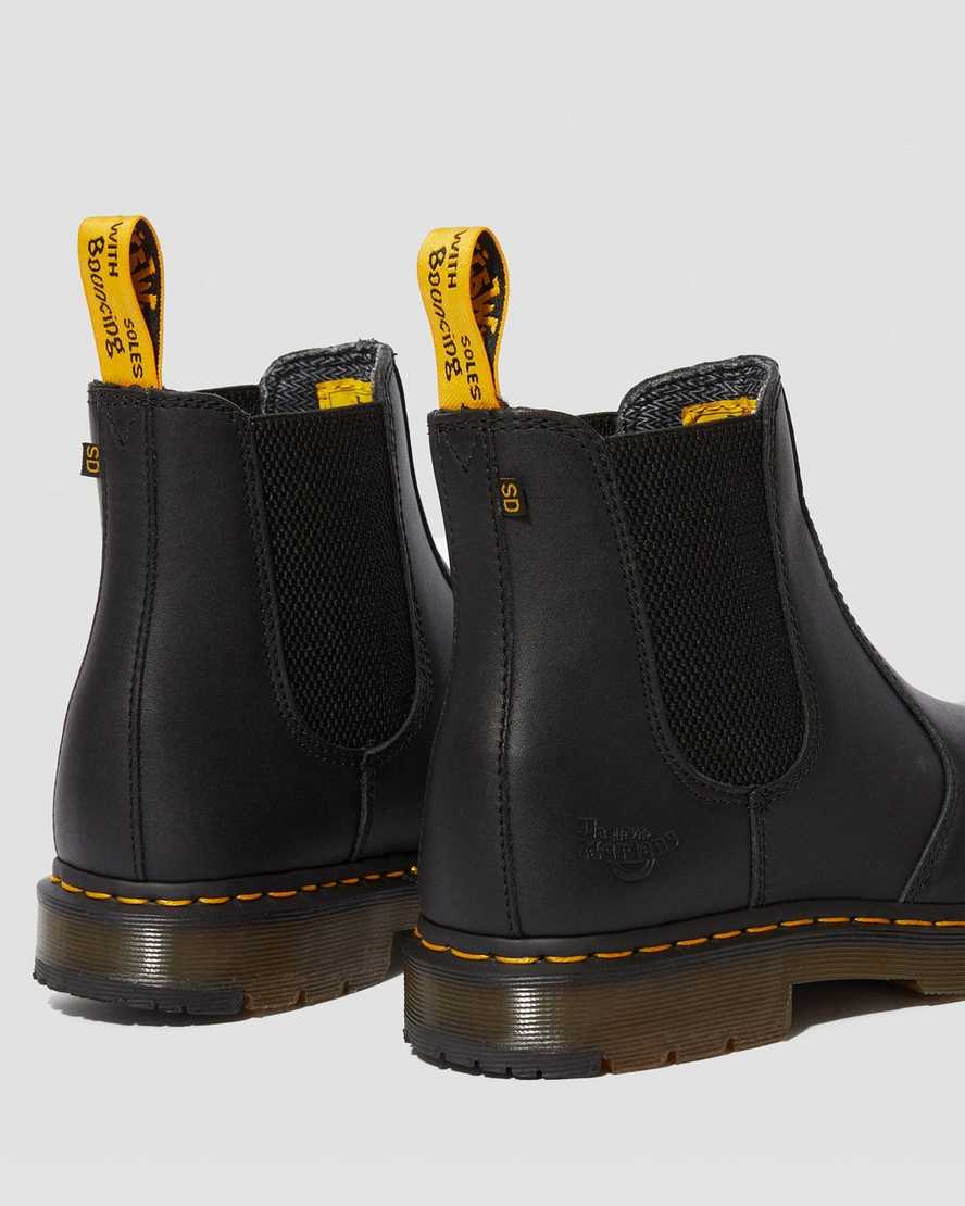 schwarze dr. martens fellside arbeits-chelsea-boots für herren.