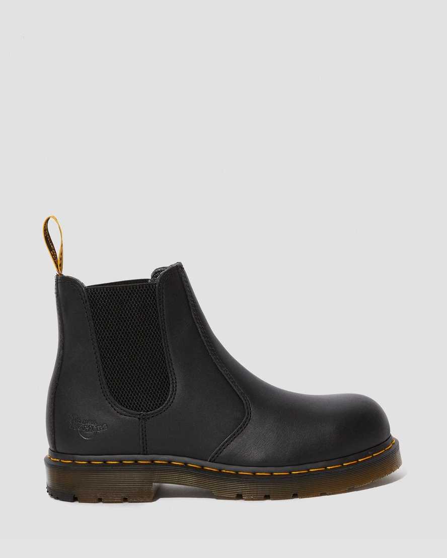 schwarze dr. martens fellside arbeits-chelsea-boots für herren.