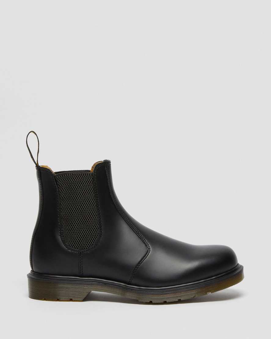 schwarze dr. martens 2976 smooth herren-chelsea-boots
