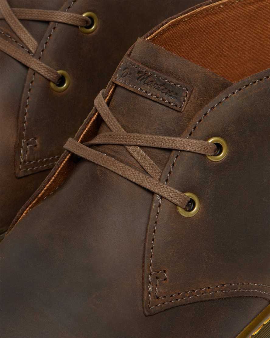 braune dr. martens cabrillo crazy horse herren-wüstenstiefel