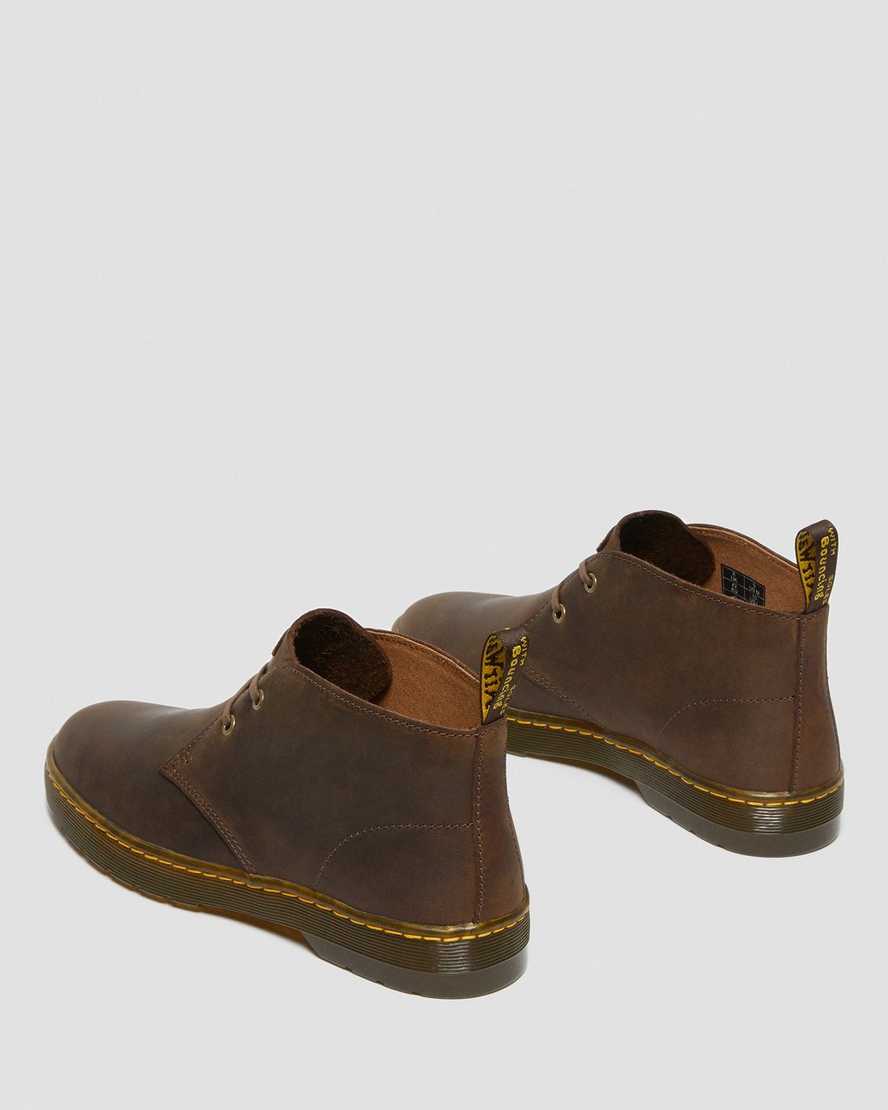 braune dr. martens cabrillo crazy horse herren-wüstenstiefel
