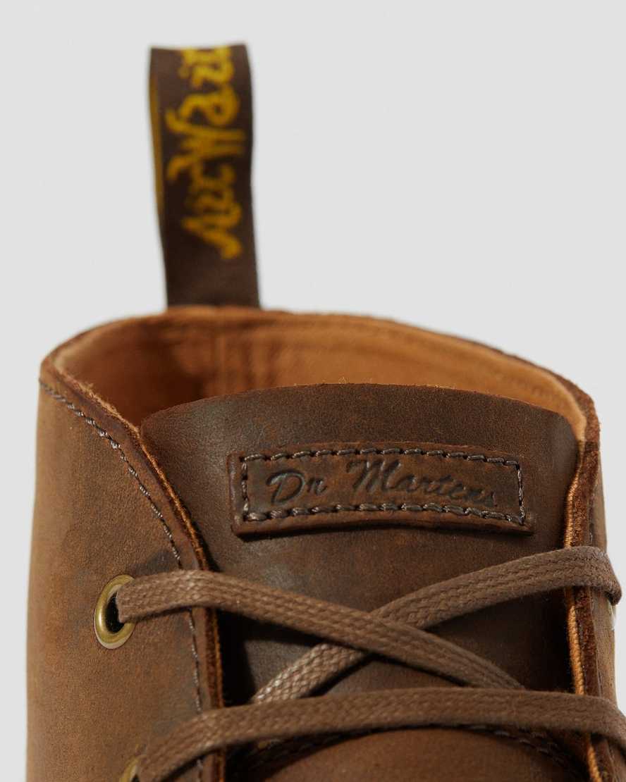 braune dr. martens cabrillo crazy horse herren-wüstenstiefel