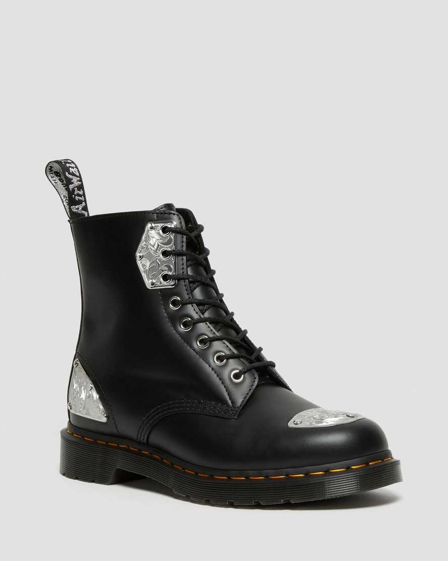 schwarze dr. martens king nerd 1460 herren-schnürstiefel