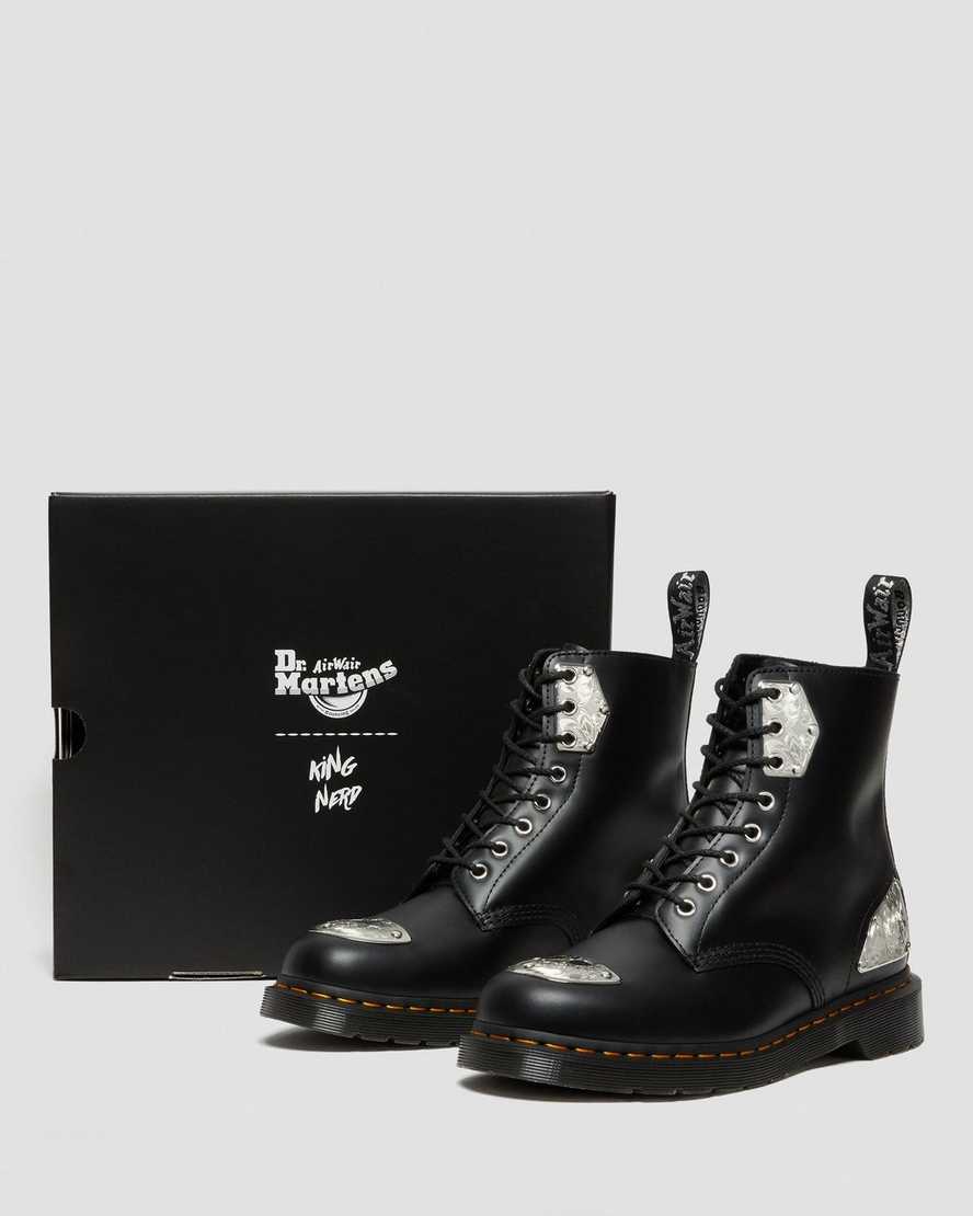 schwarze dr. martens king nerd 1460 herren-schnürstiefel