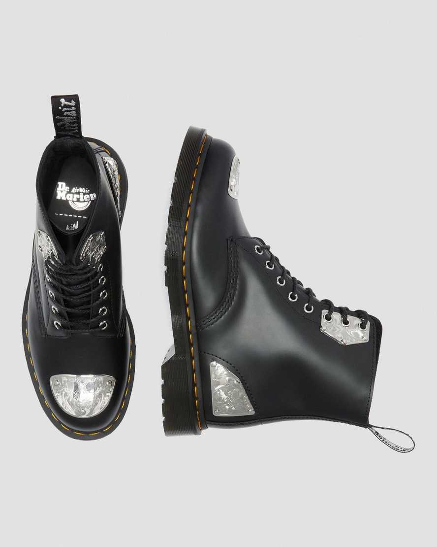 schwarze dr. martens king nerd 1460 herren-schnürstiefel