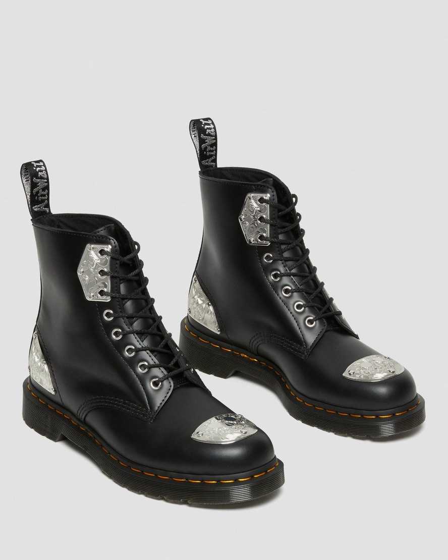 schwarze dr. martens king nerd 1460 herren-schnürstiefel