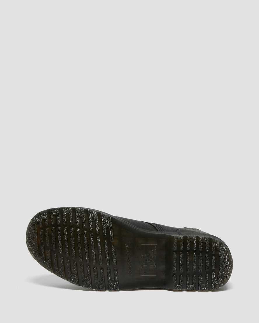 schwarze dr. martens 1460 pascal herren-schnürstiefel mit kunstfellfutter