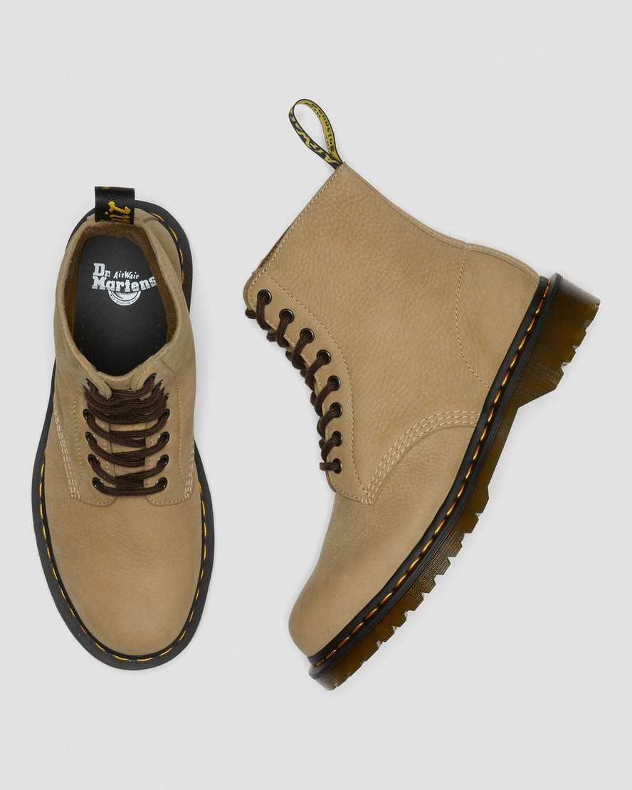 braune dr. martens 1460 pascal herren-schnürstiefel
