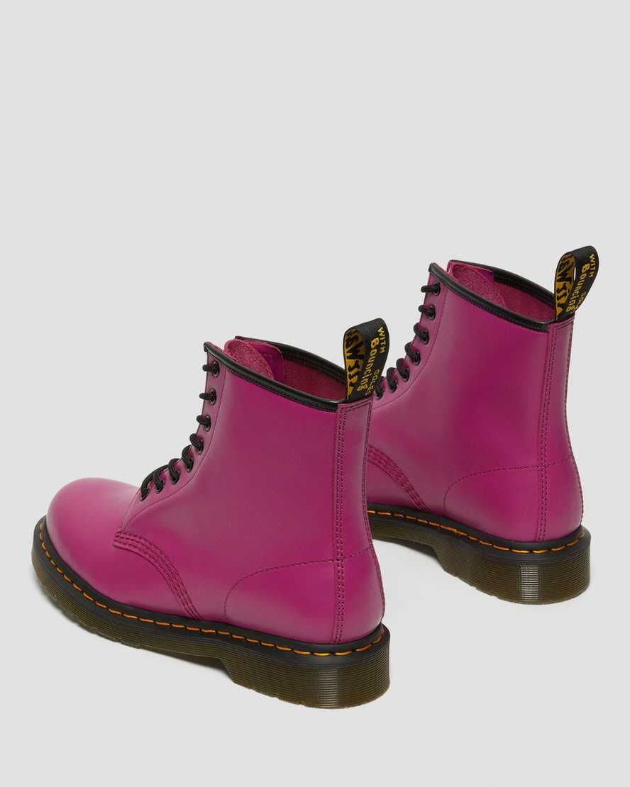 pinkfarbene dr. martens 1460 smooth herren-schnürstiefel