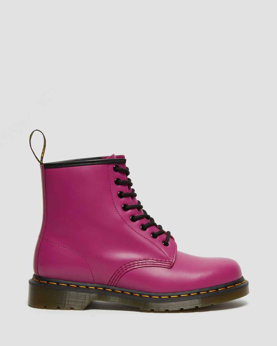 pinkfarbene dr. martens 1460 smooth herren-schnürstiefel