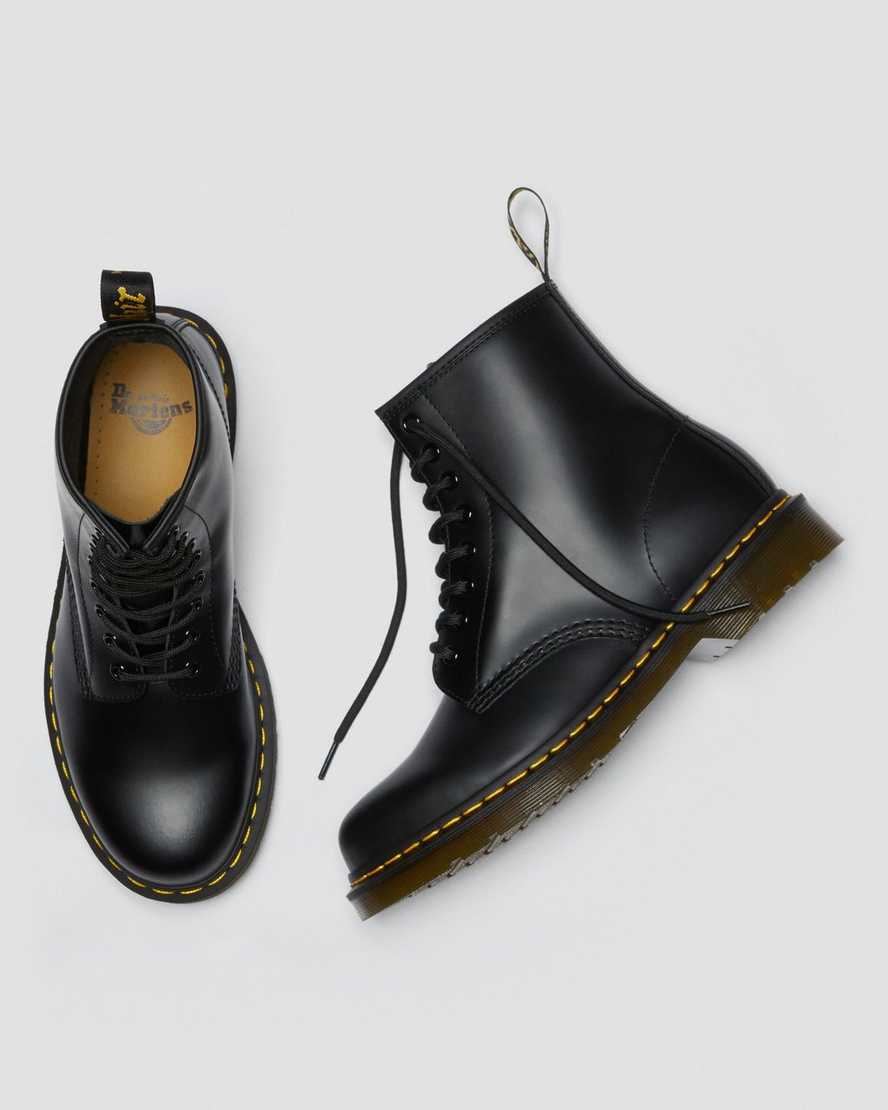 schwarze dr. martens 1460 smooth herren-schnürstiefel