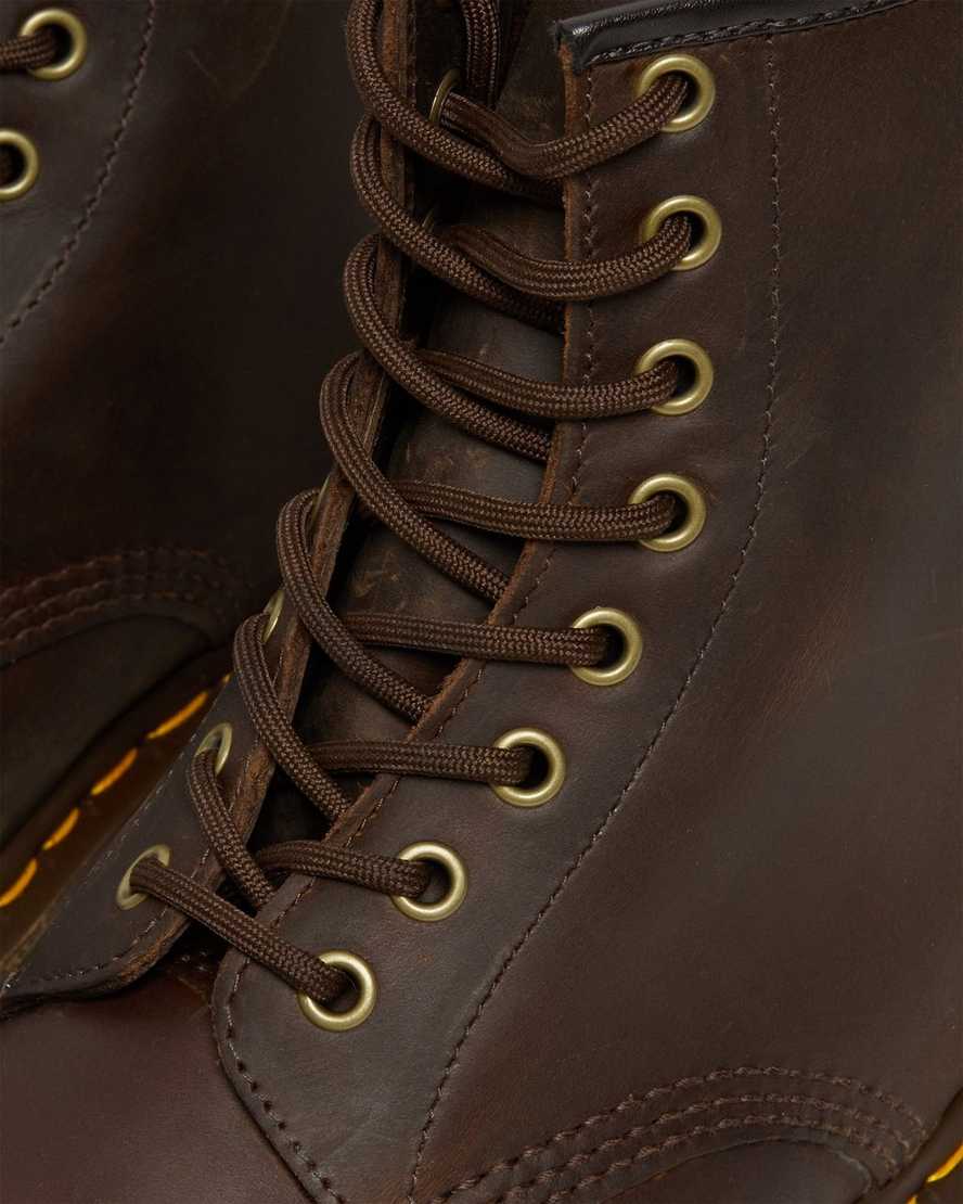 braune dr. martens 1460 crazy horse herren-schnürstiefel