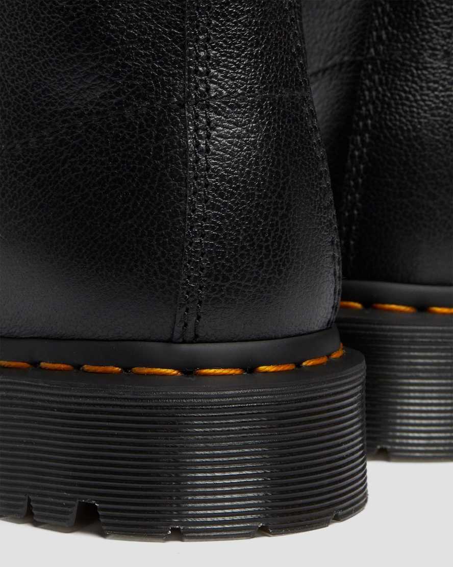 schwarze dr. martens 1460 pascal zip tumbled herren-schnürstiefel