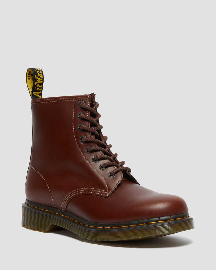 braune dr. martens 1460 abruzzo herren-schnürstiefel