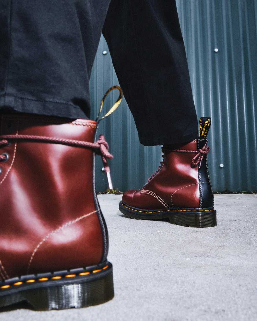 braune dr. martens 1460 abruzzo herren-schnürstiefel