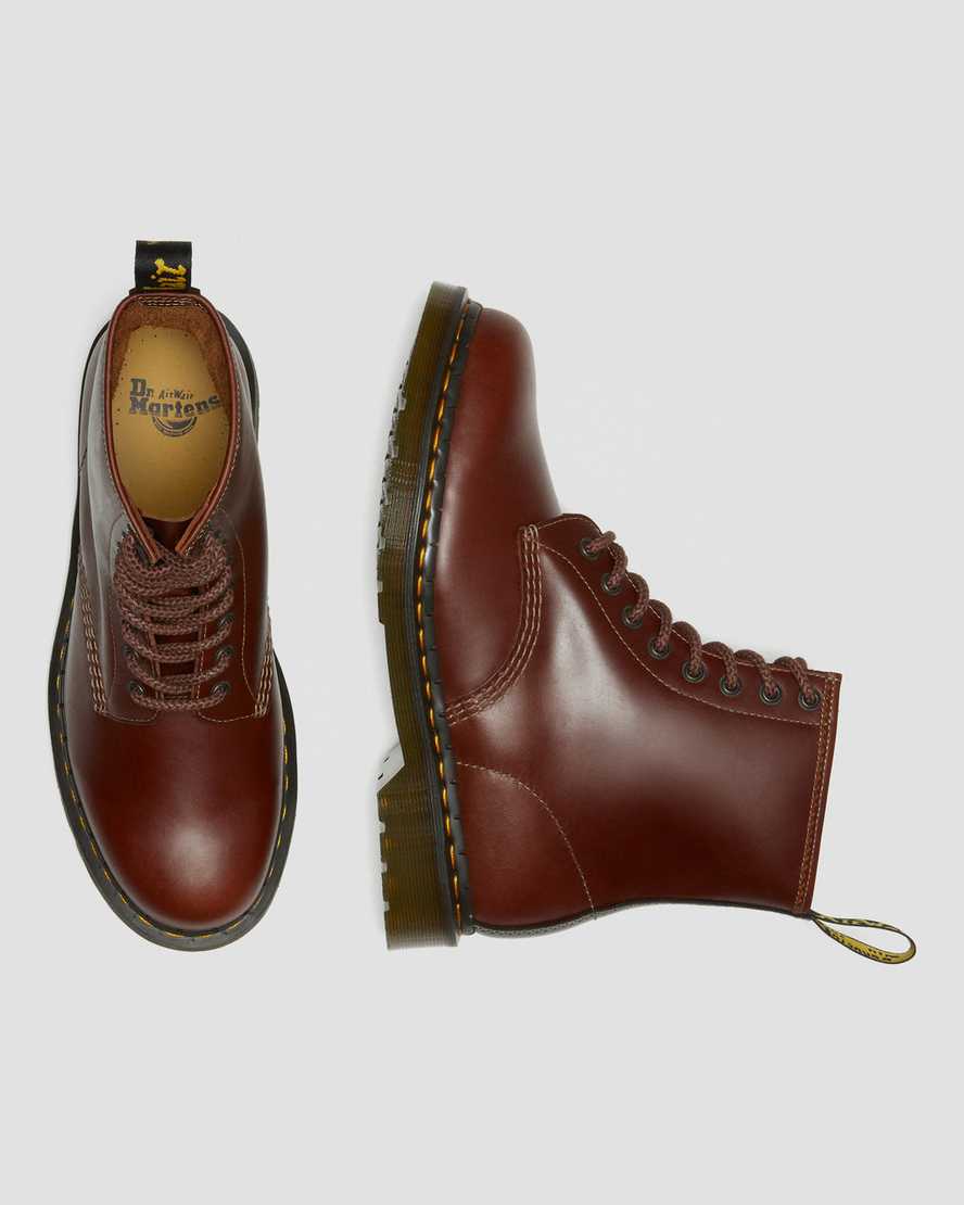 braune dr. martens 1460 abruzzo herren-schnürstiefel