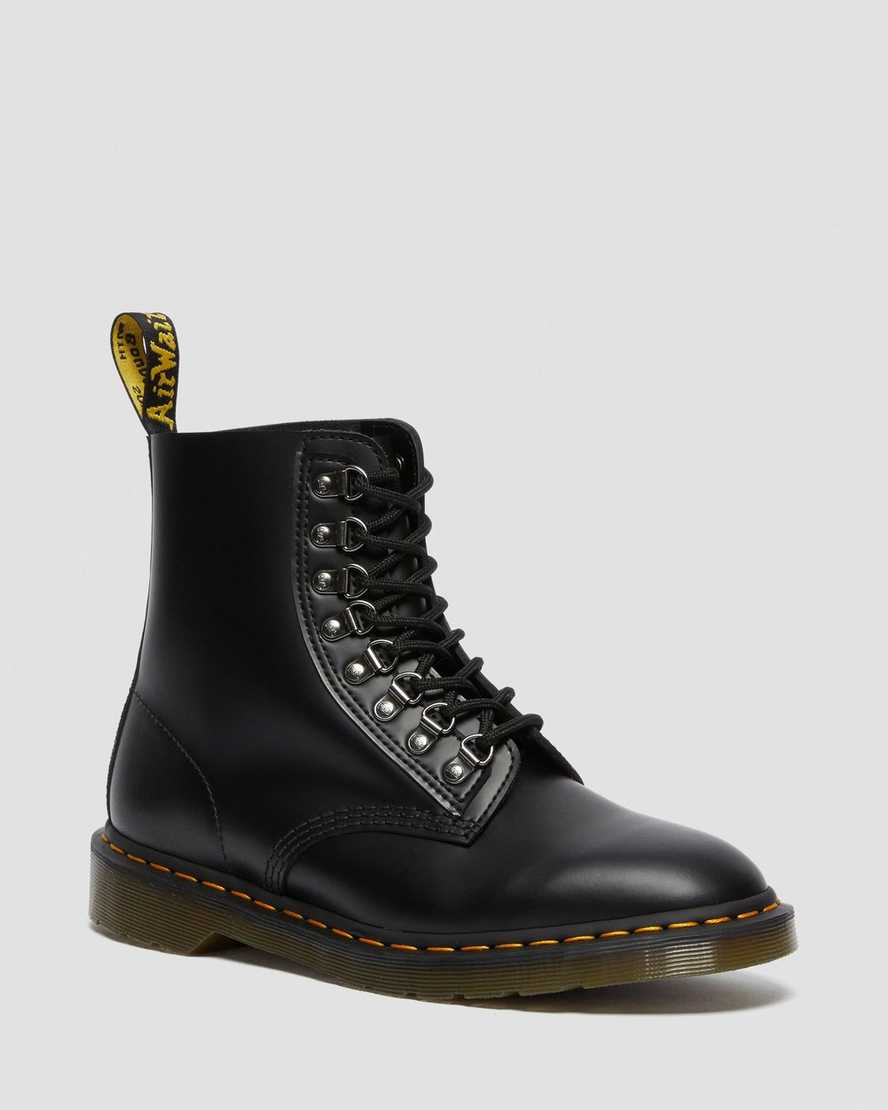 schwarze dr. martens 1460 pascal verso smooth herren-schnürstiefel