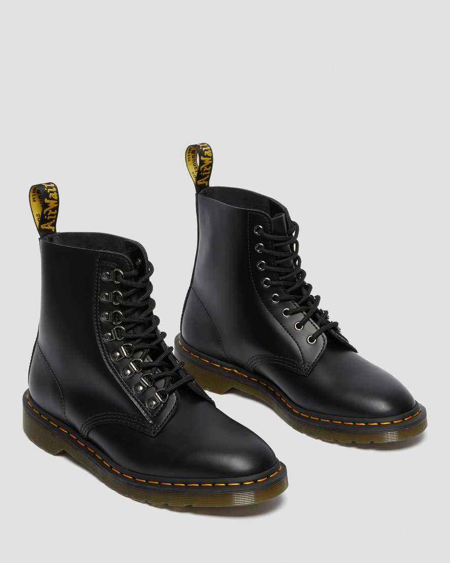 schwarze dr. martens 1460 pascal verso smooth herren-schnürstiefel
