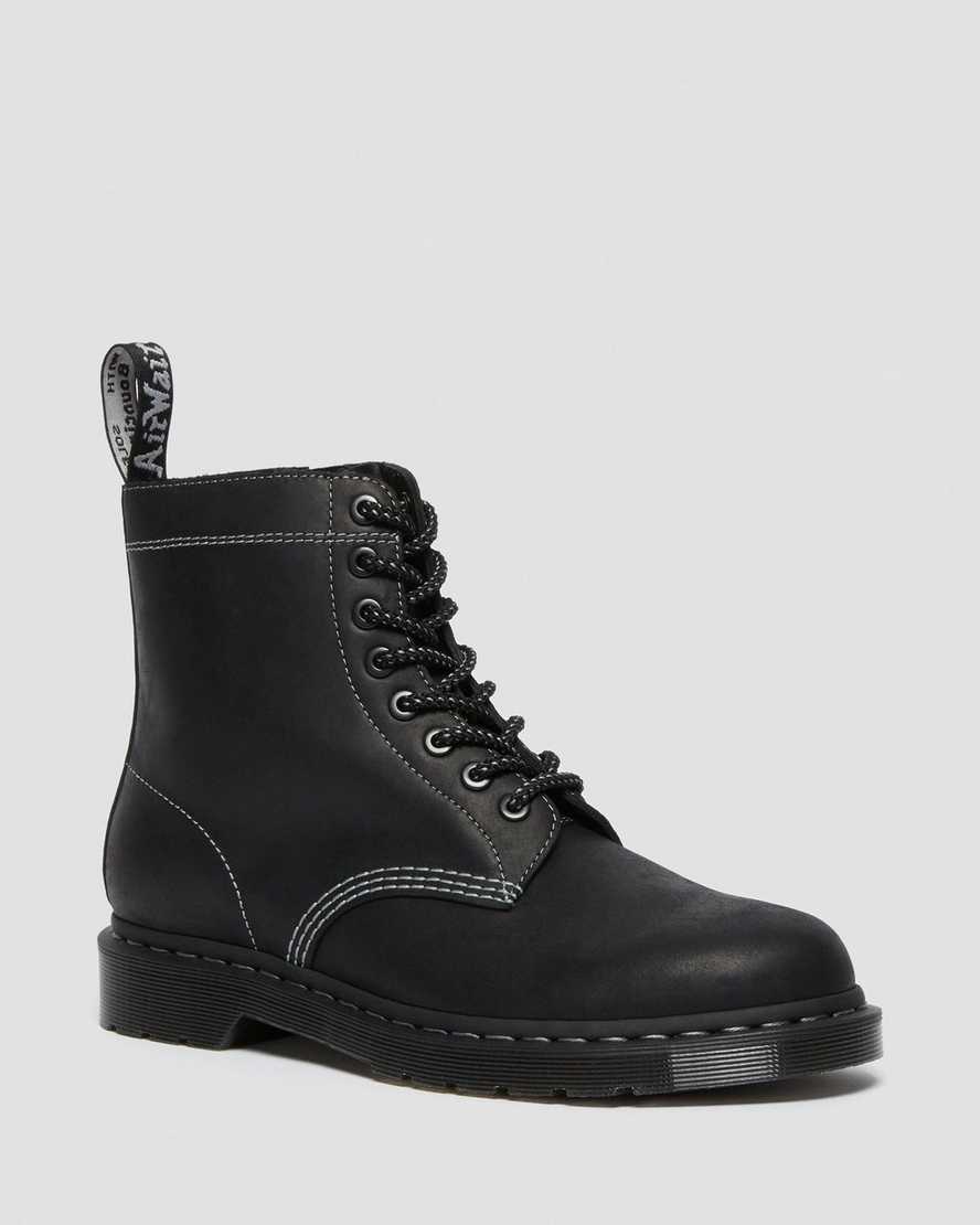 schwarze dr. martens 1460 pascal zip herren-schnürstiefel