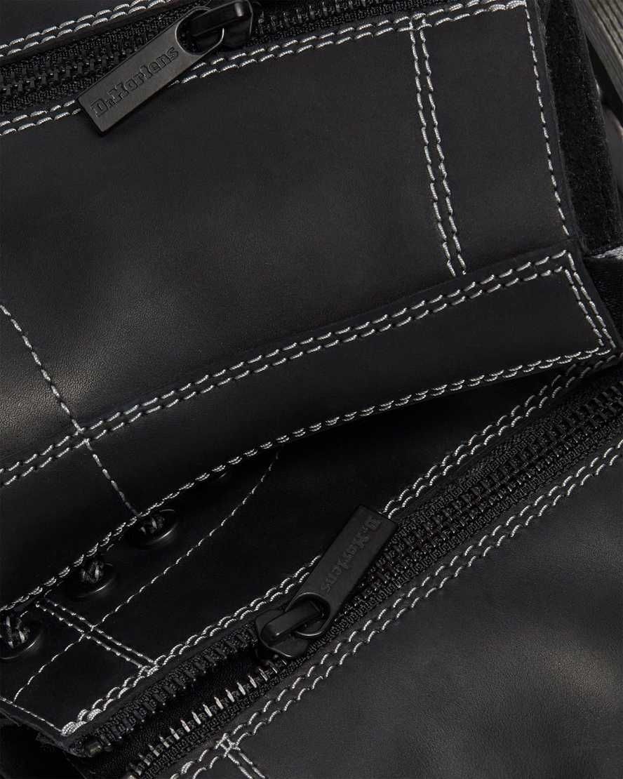 schwarze dr. martens 1460 pascal zip herren-schnürstiefel