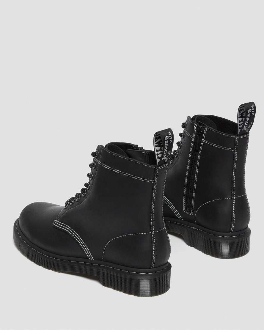 schwarze dr. martens 1460 pascal zip herren-schnürstiefel