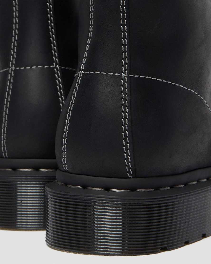 schwarze dr. martens 1460 pascal zip herren-schnürstiefel