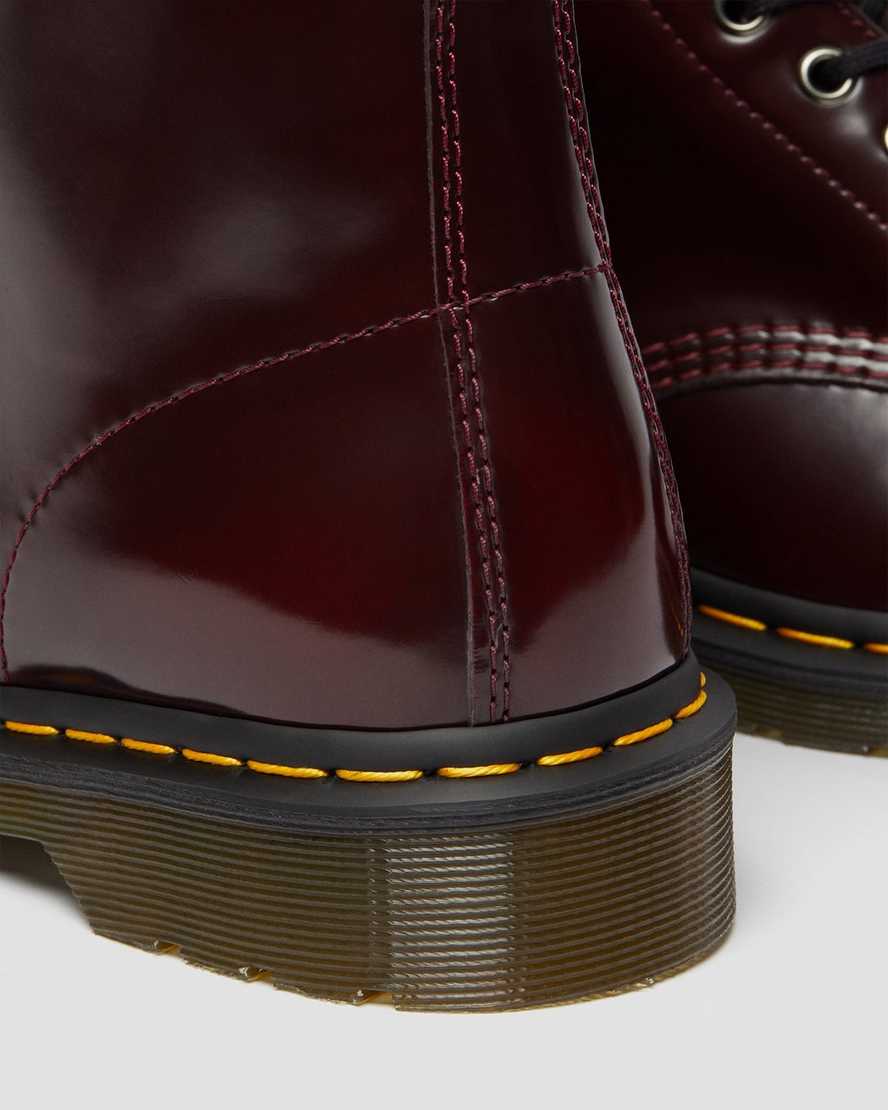 rote dr. martens 1460 herren-schnürstiefel
