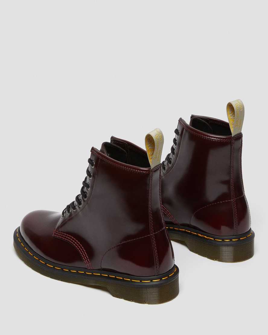 rote dr. martens 1460 herren-schnürstiefel