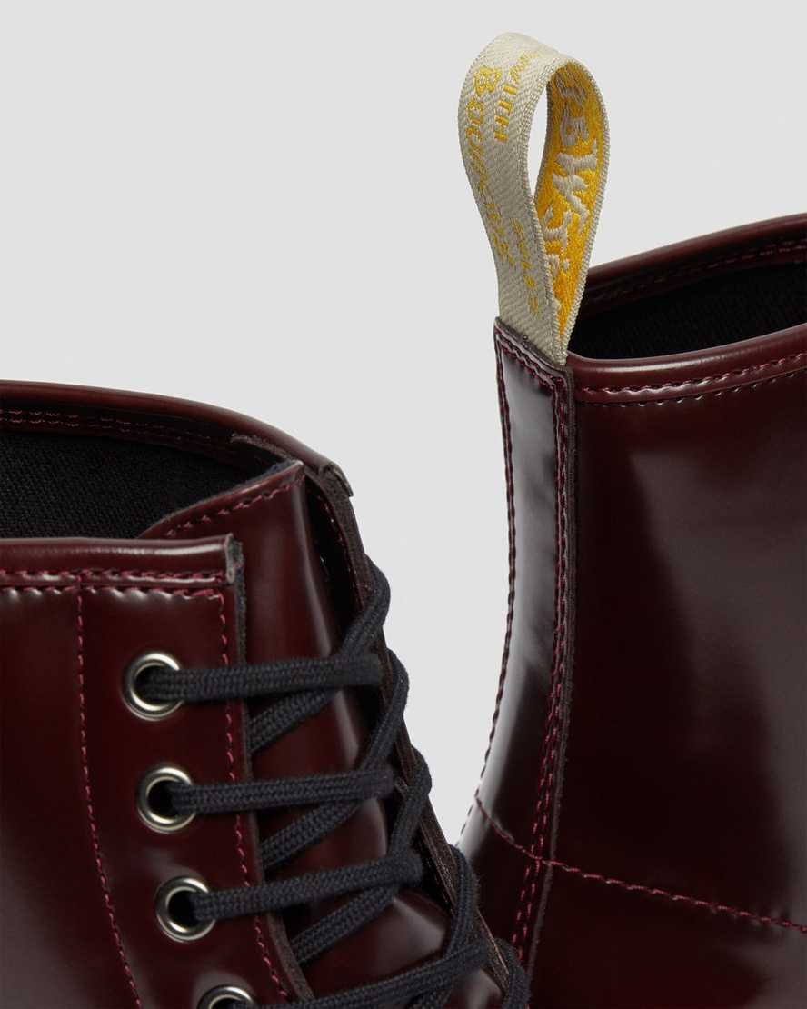 rote dr. martens 1460 herren-schnürstiefel