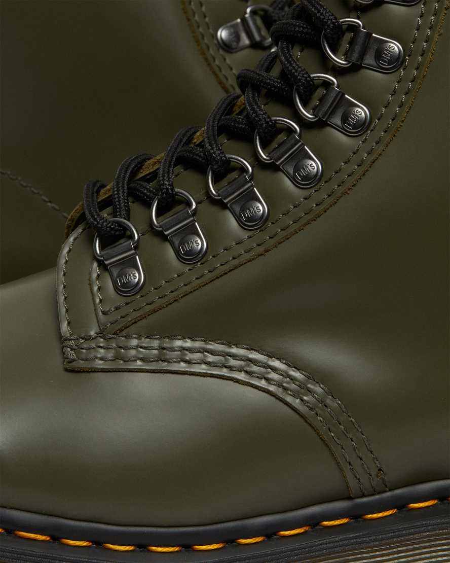 grüne dr. martens 1460 pascal verso smooth herren-schnürstiefel
