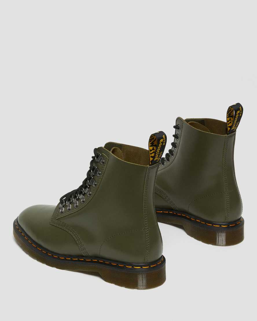 grüne dr. martens 1460 pascal verso smooth herren-schnürstiefel