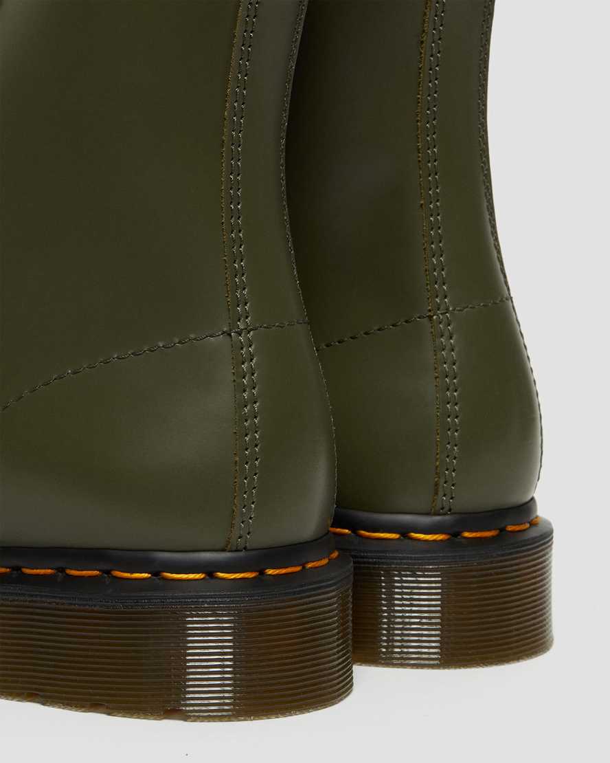 grüne dr. martens 1460 pascal verso smooth herren-schnürstiefel