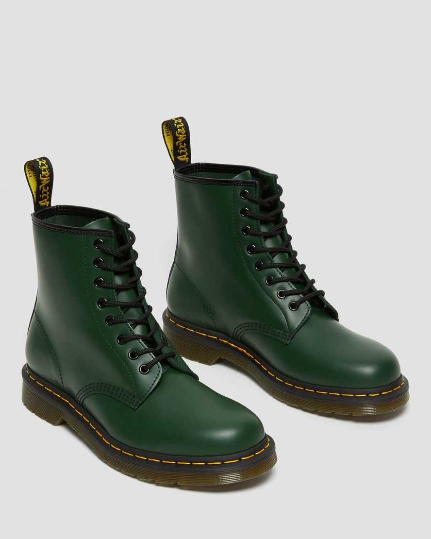 grüne dr. martens 1460 smooth herren-schnürstiefel