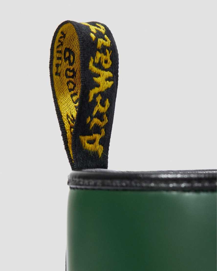 grüne dr. martens 1460 smooth herren-schnürstiefel