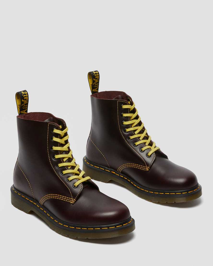 burgunderrote dr. martens 1460 pascal atlas herren-schnürstiefel