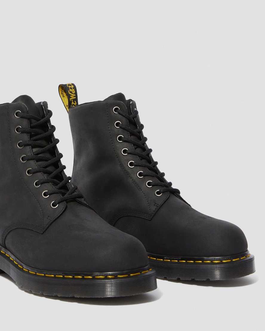 schwarze dr. martens 1460 wasserdichte herren-schnürstiefel