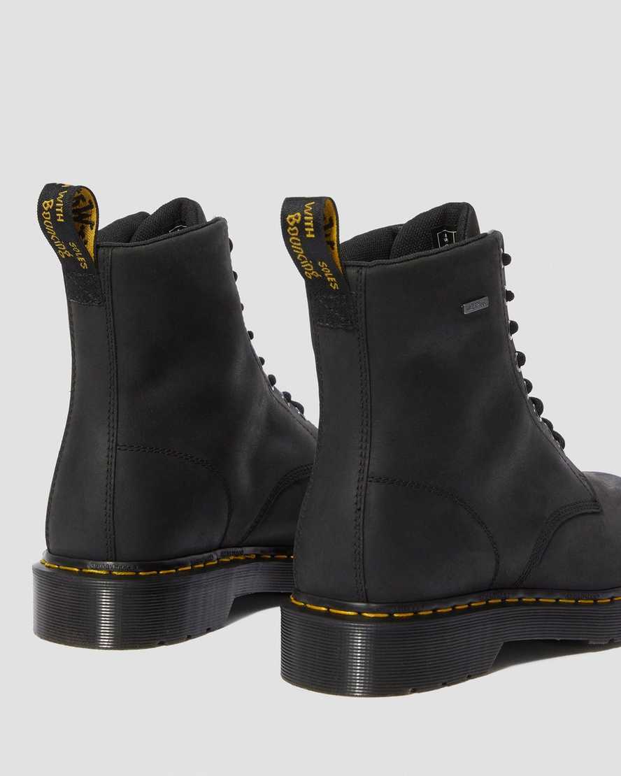 schwarze dr. martens 1460 wasserdichte herren-schnürstiefel