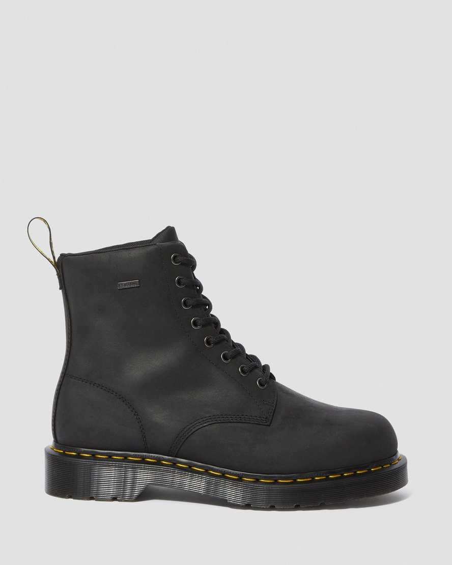 schwarze dr. martens 1460 wasserdichte herren-schnürstiefel