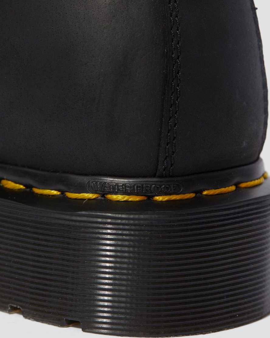 schwarze dr. martens 1460 wasserdichte herren-schnürstiefel