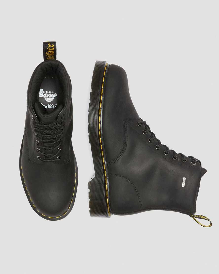 schwarze dr. martens 1460 wasserdichte herren-schnürstiefel