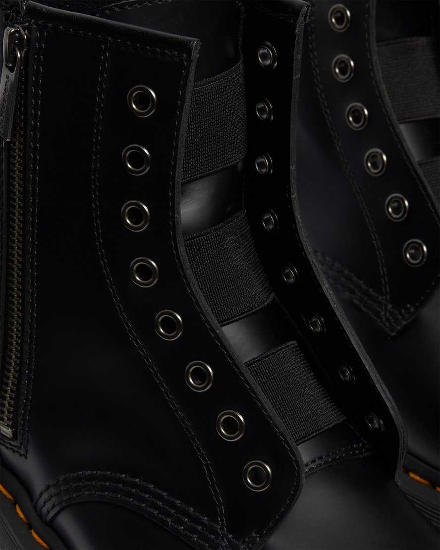 schwarze dr. martens 1460 elastic smooth herren-schnürstiefel