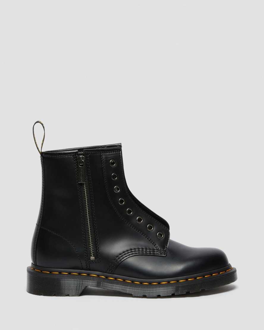 schwarze dr. martens 1460 elastic smooth herren-schnürstiefel