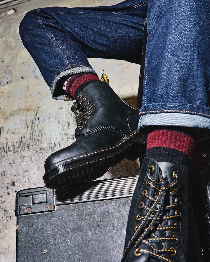 schwarze dr. martens 1460 pascal herren-schnürstiefel
