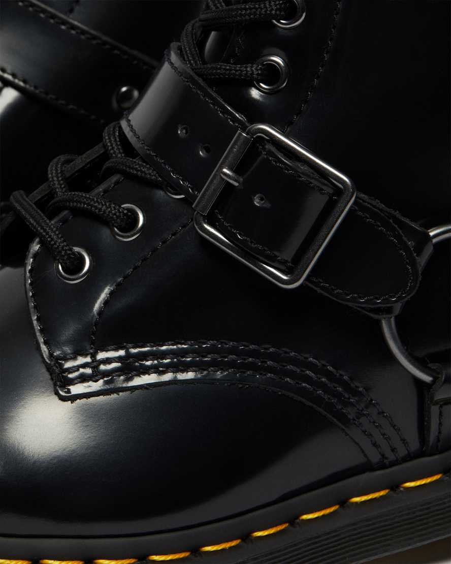 schwarze dr. martens 1460 harness herren-schnürstiefel