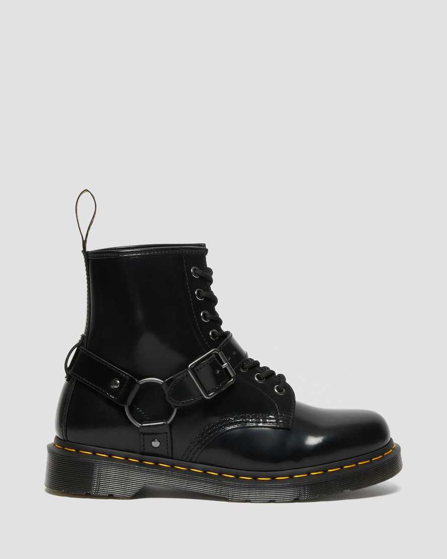 schwarze dr. martens 1460 harness herren-schnürstiefel