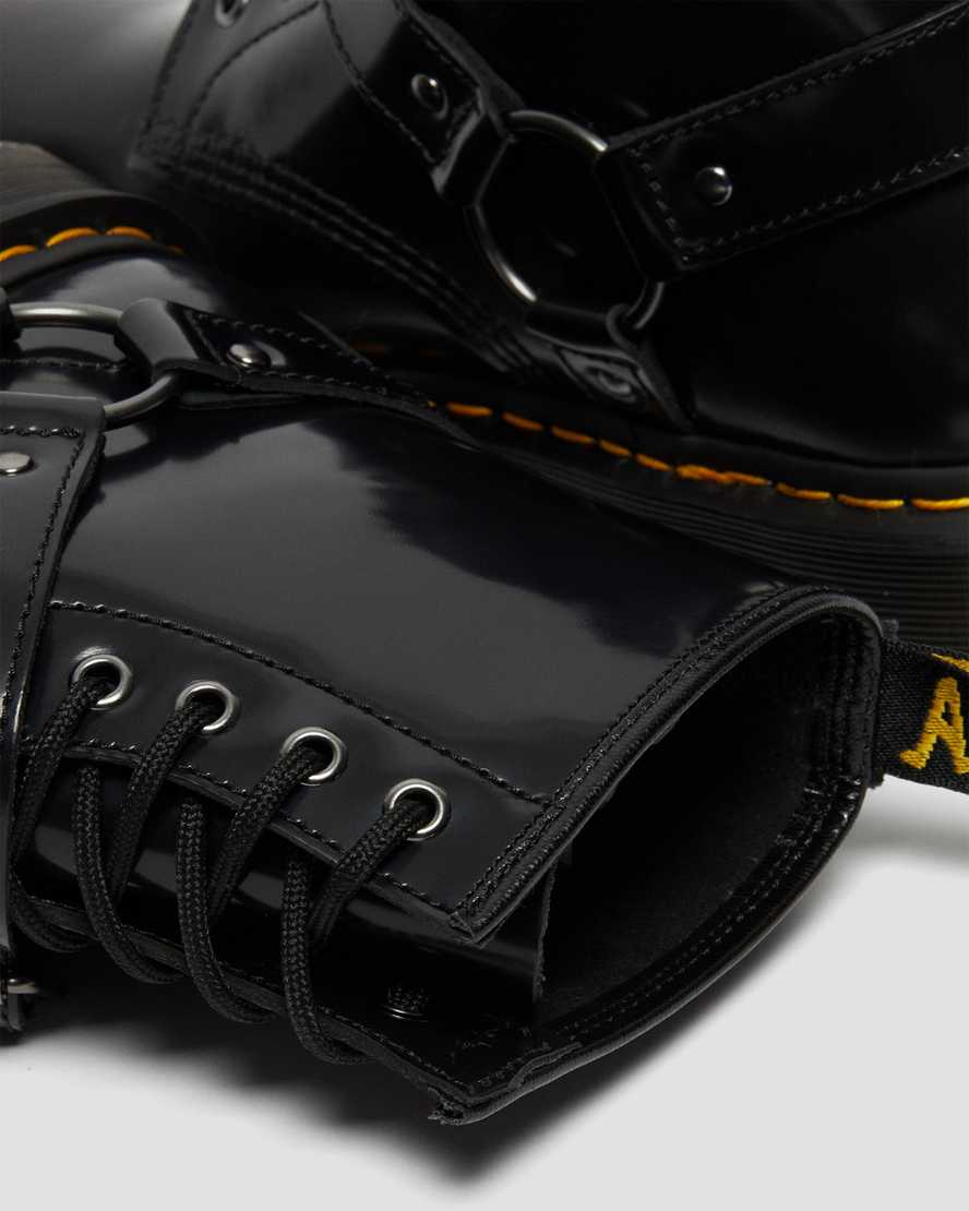 schwarze dr. martens 1460 harness herren-schnürstiefel