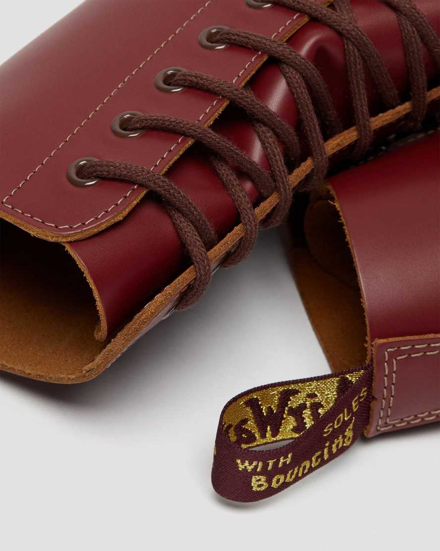 rote dr. martens 1490 vintage herrenstiefel hergestellt in england mittelhoch