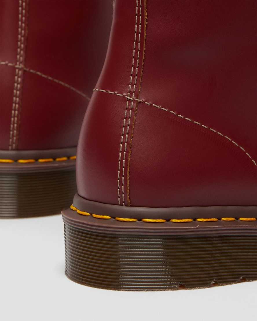 rote dr. martens 1490 vintage herrenstiefel hergestellt in england mittelhoch