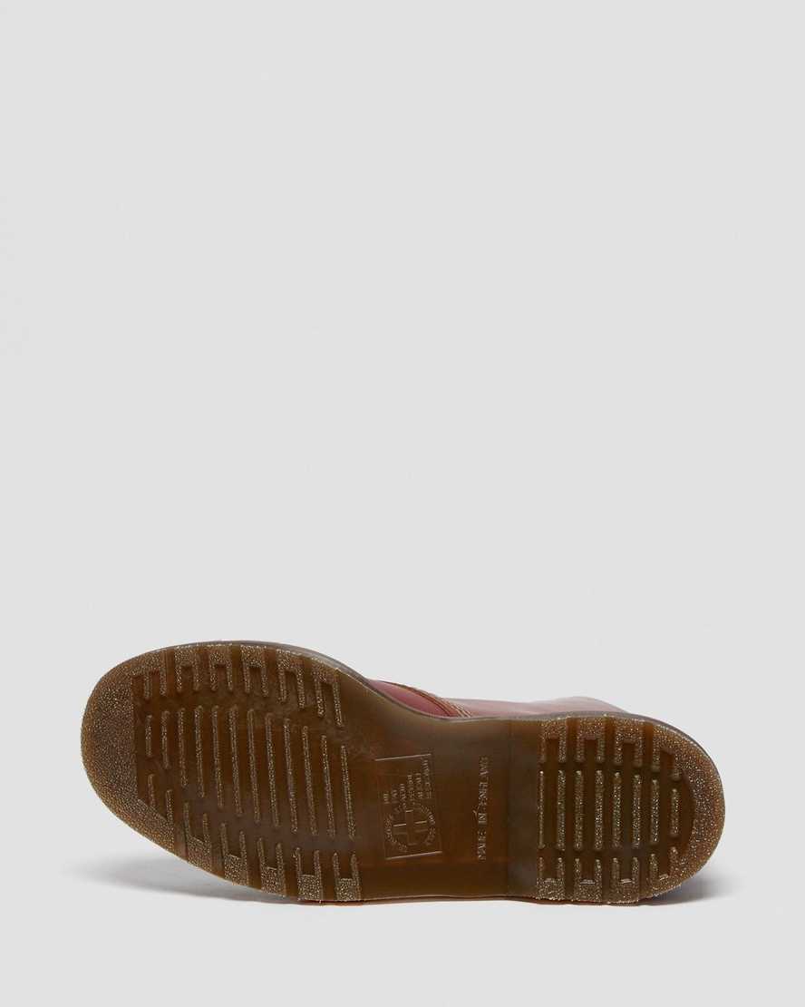 rote dr. martens 1490 vintage herrenstiefel hergestellt in england mittelhoch