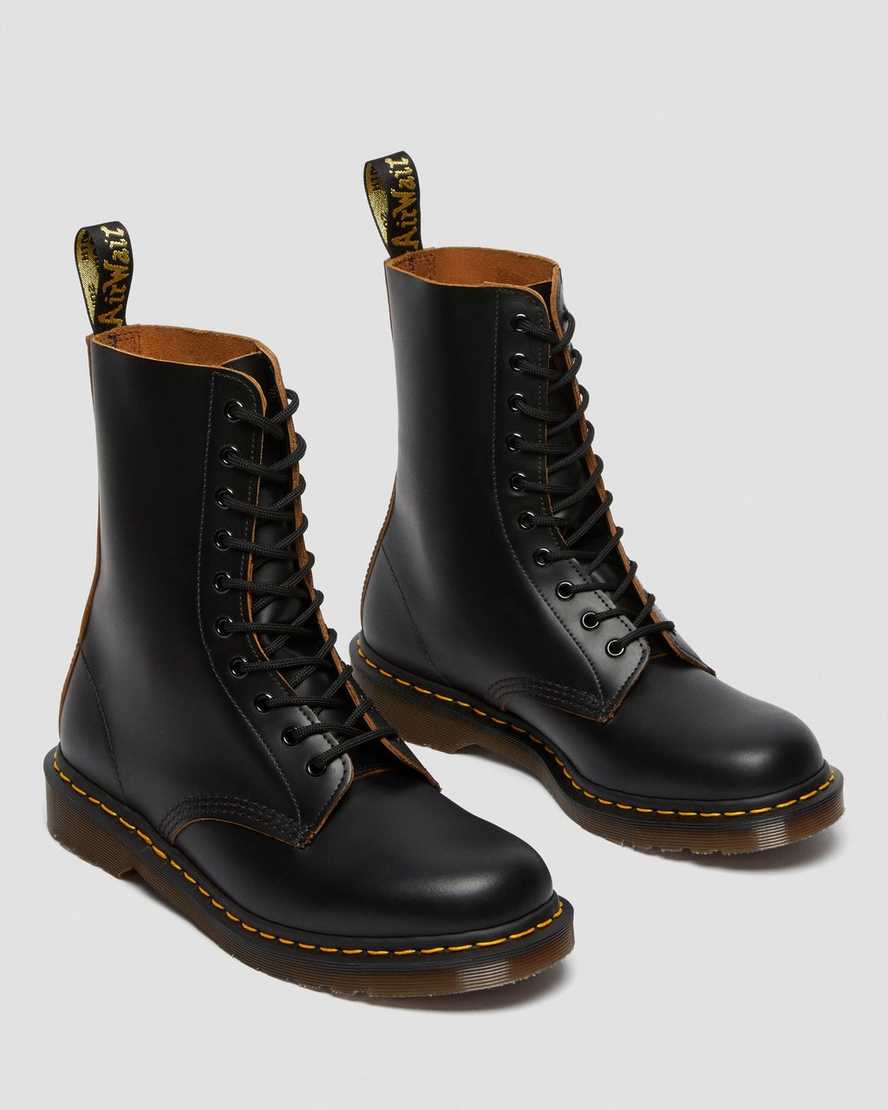 schwarze dr. martens 1490 vintage herrenstiefel hergestellt in england mittelhoch